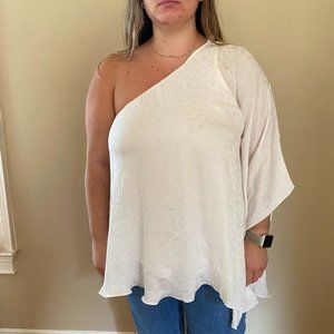 Show Me Your Mumu One Shoulder White Top